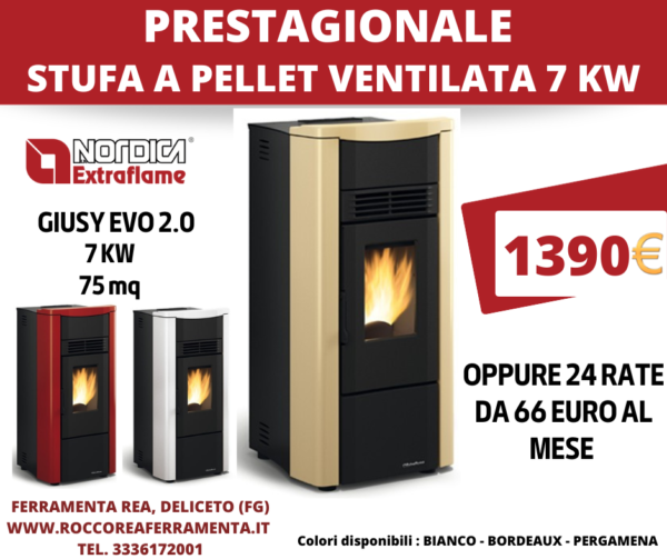 Extraflame STUFA A PELLET GIUSY EVO 2.0 Col. Bianco