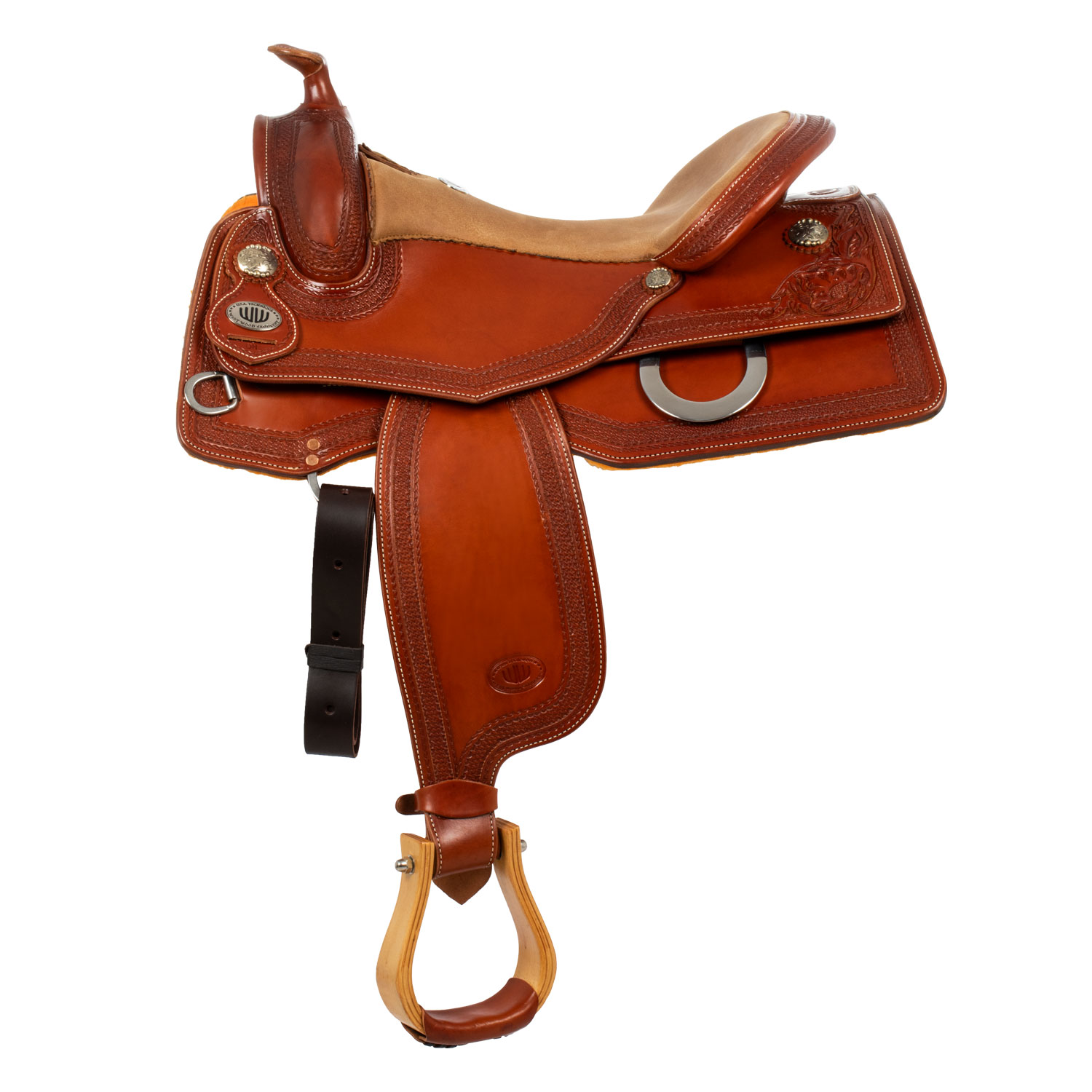 SELLE WESTWOOD CLASSIC REINING GONNA QUADRA COGNAC FLOWER BORDER Cod. WW08023 - immagine 2
