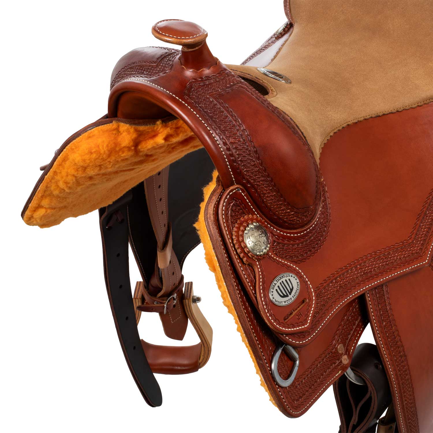 SELLE WESTWOOD CLASSIC REINING GONNA QUADRA COGNAC FLOWER BORDER Cod. WW08023 - immagine 7