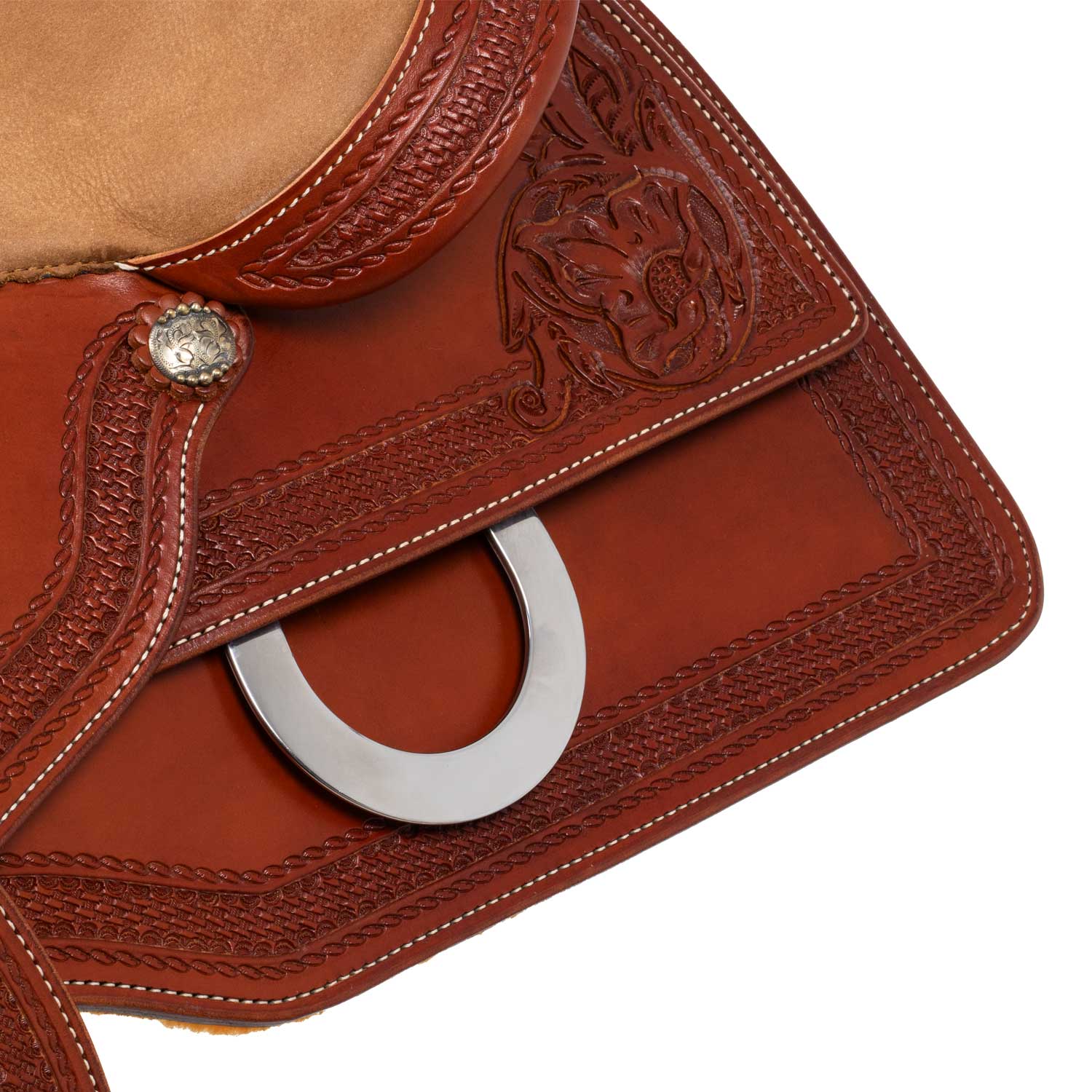 SELLE WESTWOOD CLASSIC REINING GONNA QUADRA COGNAC FLOWER BORDER Cod. WW08023 - immagine 8