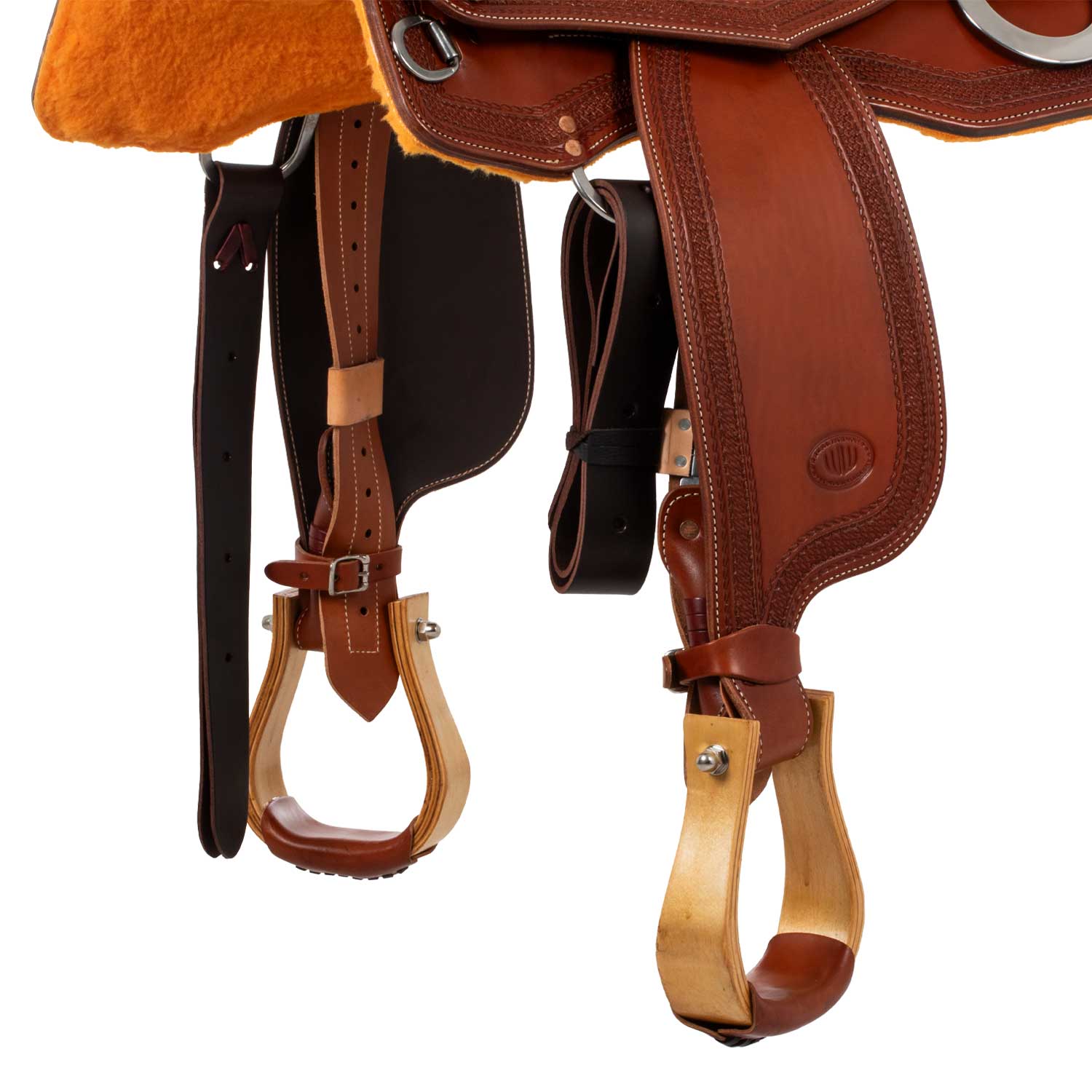 SELLE WESTWOOD CLASSIC REINING GONNA QUADRA COGNAC FLOWER BORDER Cod. WW08023 - immagine 4
